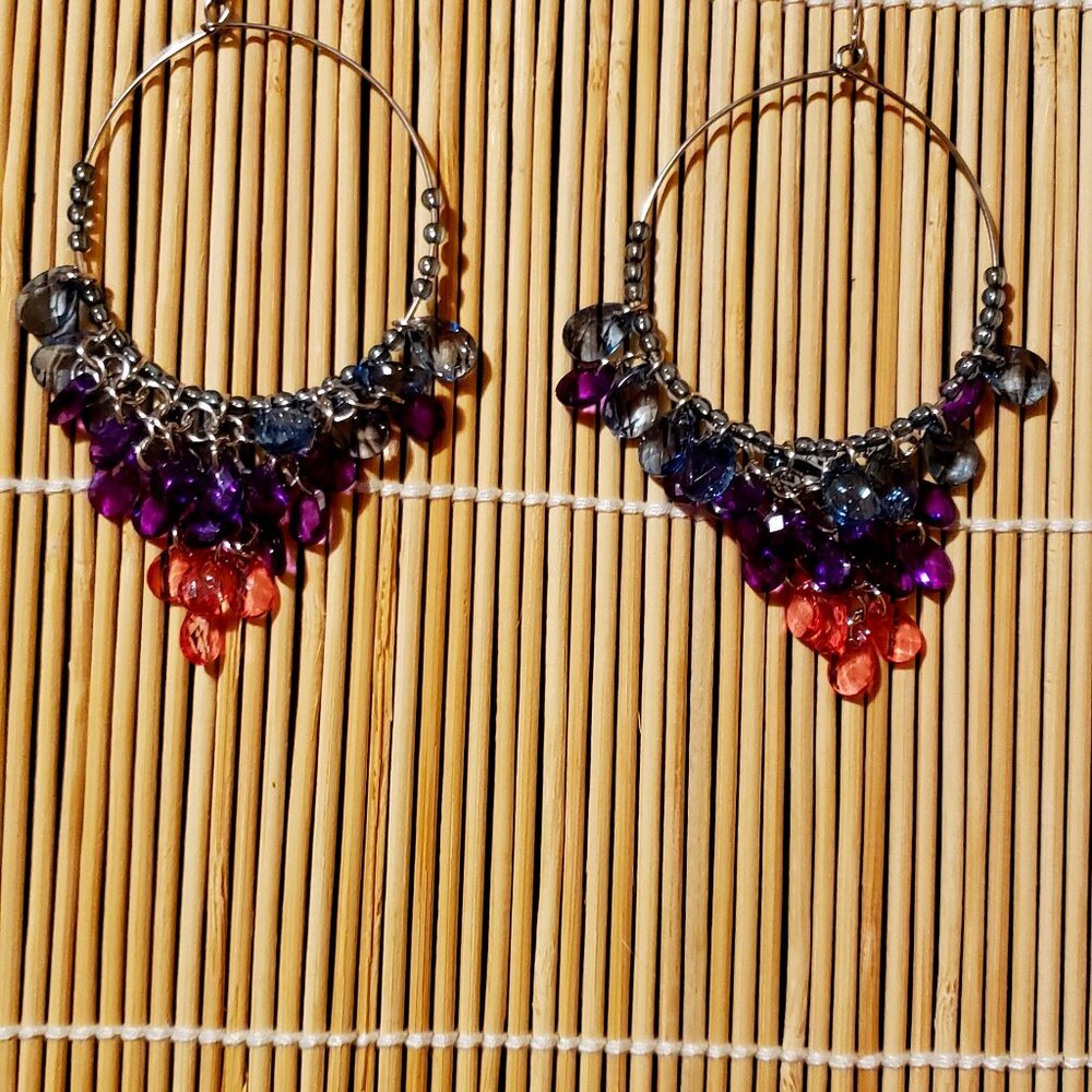 Multi Color Drop Earrings.